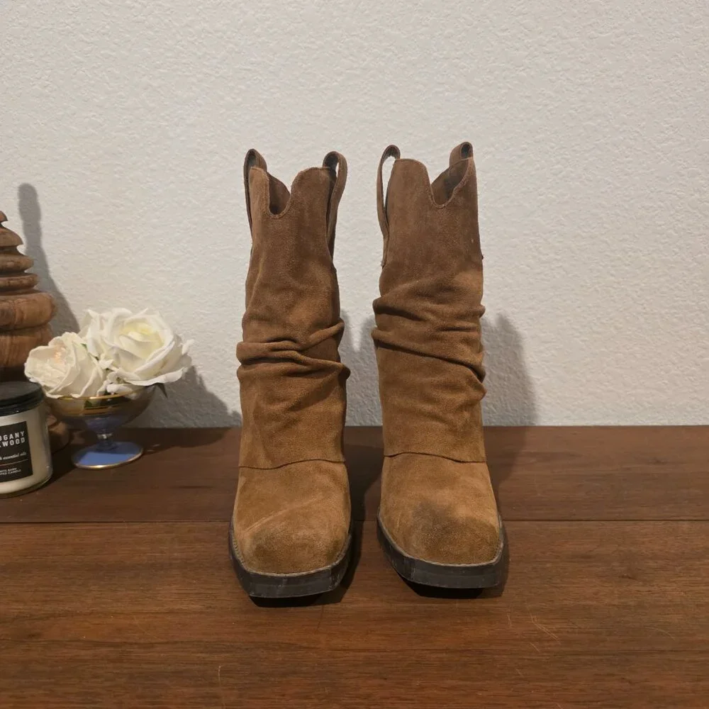 Steve Madden Cognac Pia Ankle Boots Sz 8.5 - Picture 5 of 9